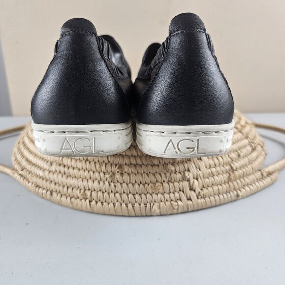 AGL ATTILIO GIUSTI LEOMBRUNI  Suzie Slip On sneakers Black Sz US 8.5 Retail $399 - Picture 6 of 12